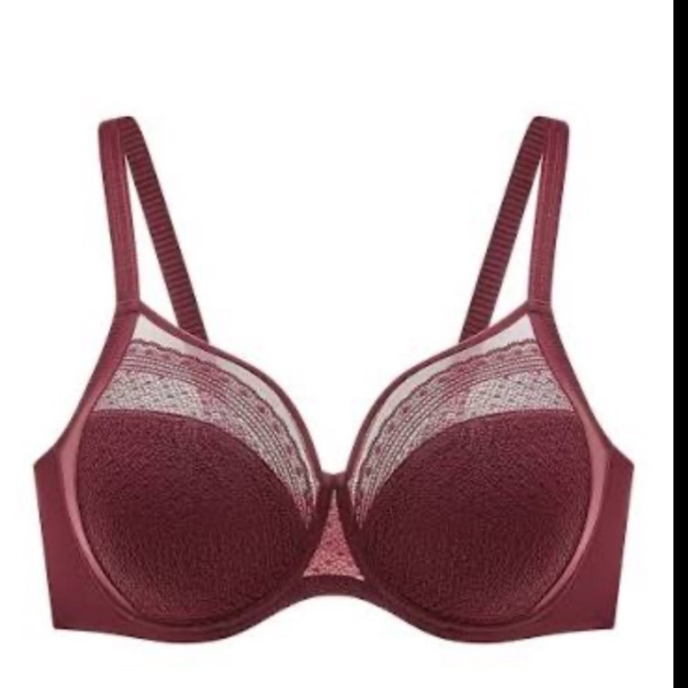 Understance Salma Flexwire Full Coverage Lace Bra Womens 34I Wine U00840024 NWT